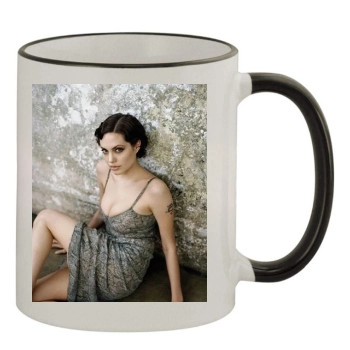 Angelina Jolie 11oz Colored Rim & Handle Mug