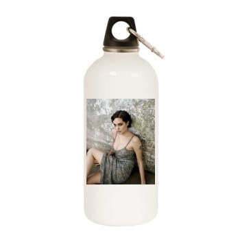 Angelina Jolie White Water Bottle With Carabiner