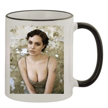 Angelina Jolie 11oz Colored Rim & Handle Mug