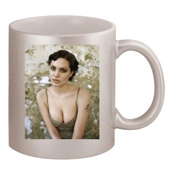 Angelina Jolie 11oz Metallic Silver Mug