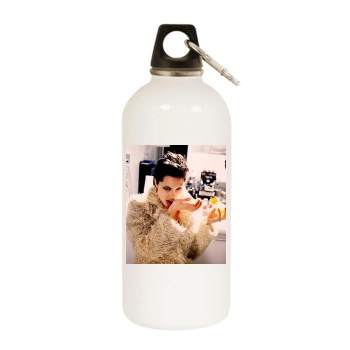 Angelina Jolie White Water Bottle With Carabiner