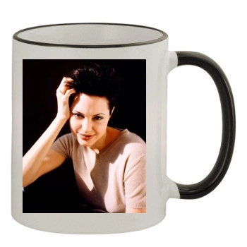 Angelina Jolie 11oz Colored Rim & Handle Mug