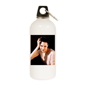 Angelina Jolie White Water Bottle With Carabiner