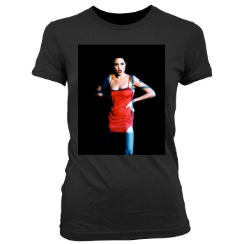 Angelina Jolie Women's Junior Cut Crewneck T-Shirt