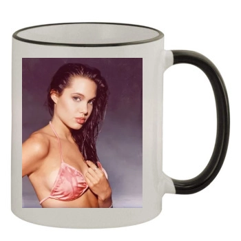 Angelina Jolie 11oz Colored Rim & Handle Mug