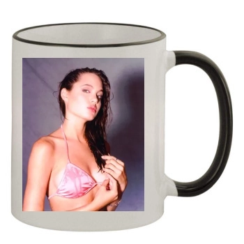 Angelina Jolie 11oz Colored Rim & Handle Mug