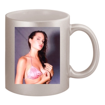 Angelina Jolie 11oz Metallic Silver Mug