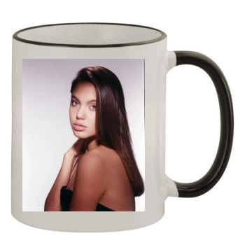 Angelina Jolie 11oz Colored Rim & Handle Mug