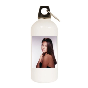 Angelina Jolie White Water Bottle With Carabiner