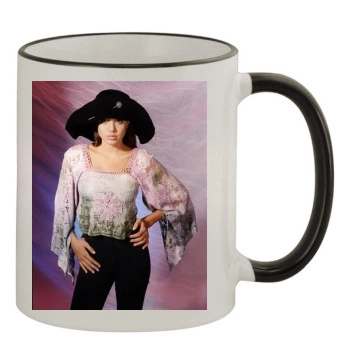 Angelina Jolie 11oz Colored Rim & Handle Mug