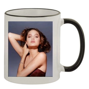 Angelina Jolie 11oz Colored Rim & Handle Mug