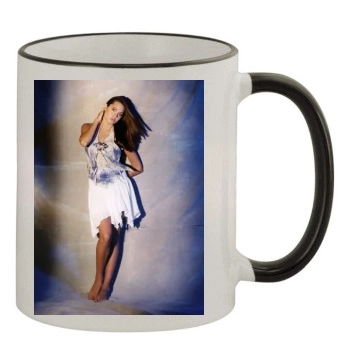 Angelina Jolie 11oz Colored Rim & Handle Mug