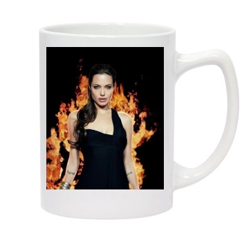 Angelina Jolie 14oz White Statesman Mug