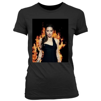 Angelina Jolie Women's Junior Cut Crewneck T-Shirt