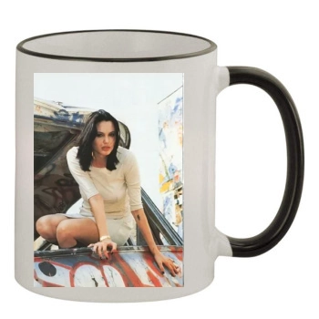 Angelina Jolie 11oz Colored Rim & Handle Mug