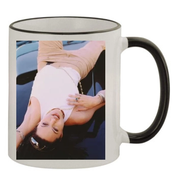 Angelina Jolie 11oz Colored Rim & Handle Mug