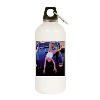 Angelina Jolie White Water Bottle With Carabiner