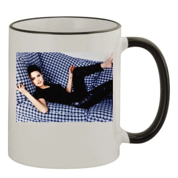 Angelina Jolie 11oz Colored Rim & Handle Mug