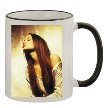 Angelina Jolie 11oz Colored Rim & Handle Mug