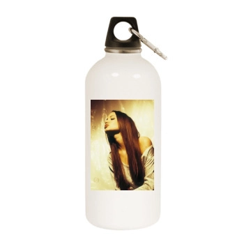 Angelina Jolie White Water Bottle With Carabiner