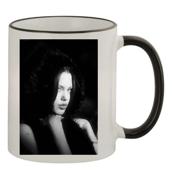 Angelina Jolie 11oz Colored Rim & Handle Mug