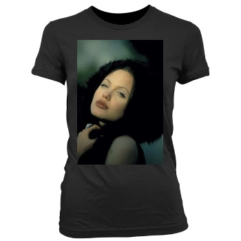 Angelina Jolie Women's Junior Cut Crewneck T-Shirt