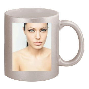 Angelina Jolie 11oz Metallic Silver Mug