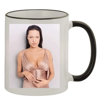 Angelina Jolie 11oz Colored Rim & Handle Mug