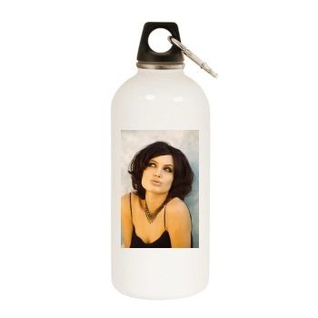 Angelina Jolie White Water Bottle With Carabiner