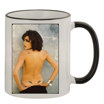 Angelina Jolie 11oz Colored Rim & Handle Mug