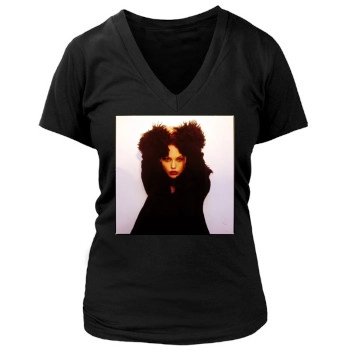 Angelina Jolie Women's Deep V-Neck TShirt