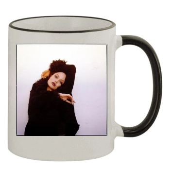 Angelina Jolie 11oz Colored Rim & Handle Mug