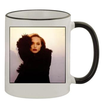 Angelina Jolie 11oz Colored Rim & Handle Mug