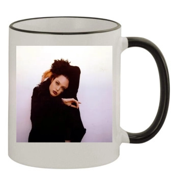 Angelina Jolie 11oz Colored Rim & Handle Mug