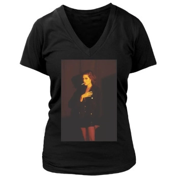 Angelina Jolie Women's Deep V-Neck TShirt