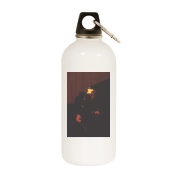 Angelina Jolie White Water Bottle With Carabiner