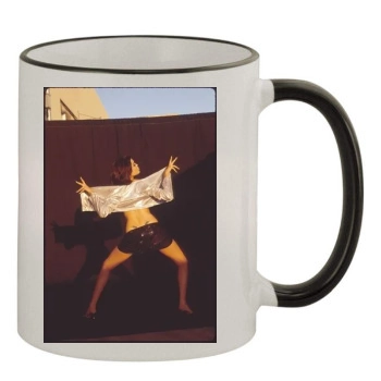 Angelina Jolie 11oz Colored Rim & Handle Mug