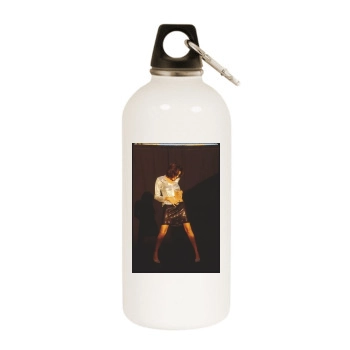 Angelina Jolie White Water Bottle With Carabiner