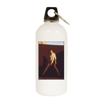 Angelina Jolie White Water Bottle With Carabiner