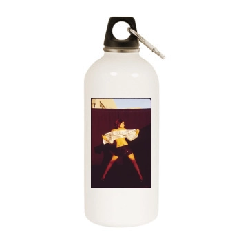 Angelina Jolie White Water Bottle With Carabiner