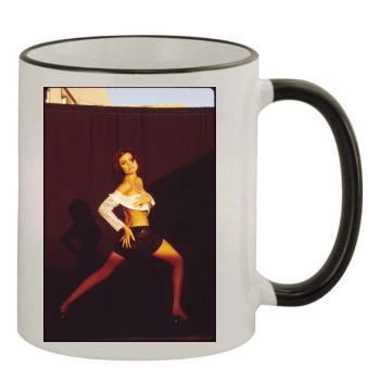 Angelina Jolie 11oz Colored Rim & Handle Mug