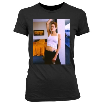 Angelina Jolie Women's Junior Cut Crewneck T-Shirt