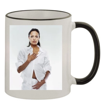 Angelina Jolie 11oz Colored Rim & Handle Mug