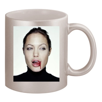 Angelina Jolie 11oz Metallic Silver Mug