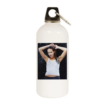 Angelina Jolie White Water Bottle With Carabiner