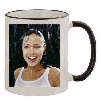 Angelina Jolie 11oz Colored Rim & Handle Mug