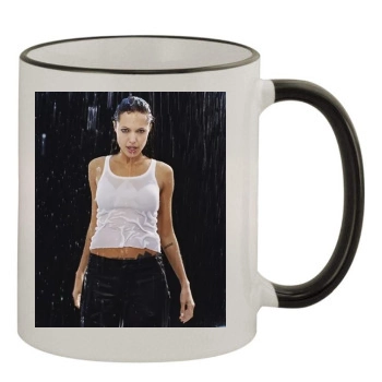 Angelina Jolie 11oz Colored Rim & Handle Mug