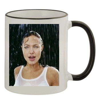 Angelina Jolie 11oz Colored Rim & Handle Mug