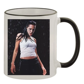 Angelina Jolie 11oz Colored Rim & Handle Mug