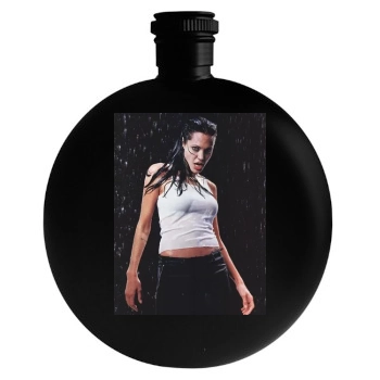 Angelina Jolie Round Flask